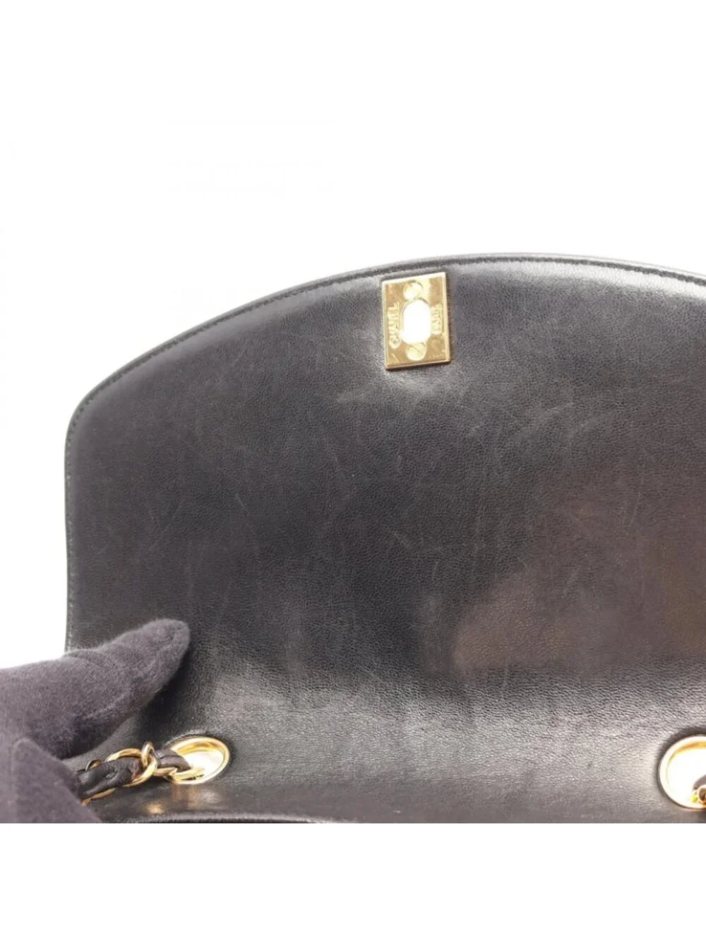 Chanel Shoulder Bag Quilted Diana Flap Black Lambskin Chain